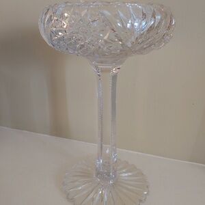 Antique Cut Glass Pedestal Candy Dish